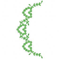 Flowers And Tree Embroidery Design 2